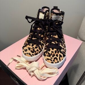 Keds x Kate Spade Kickstart Hi Leopard Calf Hair Sneakers – Size 8.5 M